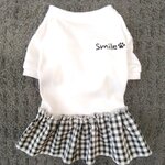 犬服！Msize！ハート♡&ギンガムチェック　フリフリスカート