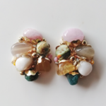 Stones & Spangles + grass beads＊【Kunzite/Rhyolite/Sunstone/Yellowapatite/Moonstone/Apatite】