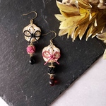 水引《 花綴り ✤ 鶴 》縁起の華シリーズ｜叶結び｜ピアス｜イヤリング