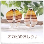 その他8∴天然石ビーズ∵オカピのオシリ ペア販売その他8