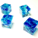 【受注製作】アクアリウム＊キューブピアス【イヤリング変更可】