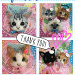 オーダー 猫 にゃんこ羊毛フェルトストラップ