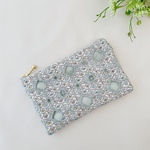 【Liberty × minä perhonen】ポーチ(light blue)