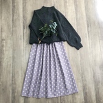 YUWA×鎌倉スワニー 南仏プロヴァンス ラベンダー ギャザースカート