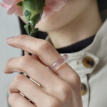 1-20号 ふわり桜舞う 大人の春色 レジンリング 桜ピンクのアクセサリーレジン指輪 シンプル 【no.28/ sakura 】
