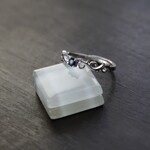 ブルーサファイア　リエルラインリング　SILVER925