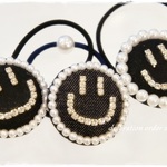 ニコちゃん　ヘアゴム＆ブレスレット（パール小）