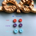 B type【3色ペア6コセット】JIRI＊IVANA#czech beads#チェコビーズ　sea glass flower8㍉ mixassort