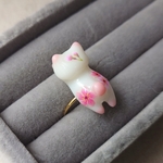 猫 桜 リング