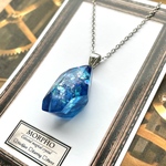 青の魔法鉱石1 ネックレス　バッグチャーム(レジンアクセサリー)