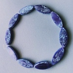 バラ売り【6コセット】JIRI＊IVANA #czech beads#チェコビーズ　oval20✖️8㍉ irregular grape/blue スミレ