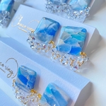 SHALA(小さいサイズ) ブルー ピアス