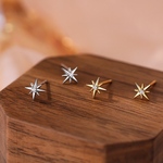 ピアス　シルバー925  小ぶり ミニ八芒星　ピアス  金属アレルギー対応　小さめ　ピアス　セカンドピアス　重ねつけ　