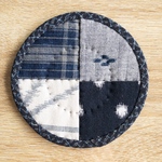 ほっこり絣のコースター(B-1)