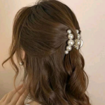 上品 5連パール バンスクリップ 大人 ヘアアクセサリー 簡単ヘアアレンジ♪ select accessory 