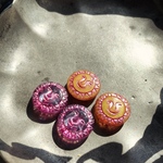 【2色ペア4コセット】JIRI＊IVANA#czech beads#チェコビーズ　sun17㍉　crystal＊yellow/pink