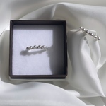baby pearl half eternity ring   SV925  淡水パール