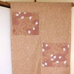 uさまオーダー　暖簾　ちどり×むら染め茶色