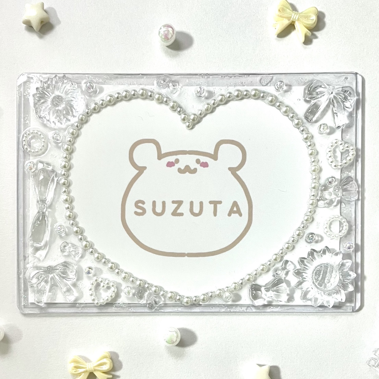 オーダー見本品トレカケース 2枚でハート♡ 推し活ラブレタートレカケース【トレカ024】 名刺入れ・カード