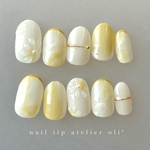 𝗻𝗲𝘄 - Spring nuance collection -  ネイルチップ ニュアンス 春 イエロー 