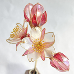 【難あり】2輪の桜と3つの蕾のかんざし