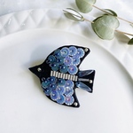 「青い鳥」物語刺繍ブローチ　バードブローチ