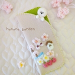 ビションフリーゼ　メガネケース　もふもふ　羊毛刺繍