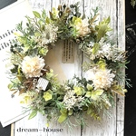 大きめ　玄関botanicalナチュラルリース　玄関リース