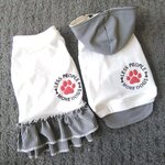 犬服！ヒッコリー！フード！肉球