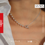 ★★925★★silver925 アシンメトリーボールチェーンネックレス925