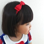 再販200超🍎白雪姫のような赤いリボンカチューシャ小【子供用】