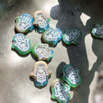 【4コセット】JIRI＊IVANA#czech beads#チェコビーズ　hamsahand14✖️13㍉  mixassort/silver