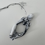 object【 665 】ﾎﾜｲﾄﾏｰﾌﾞﾙ×銀箔