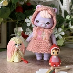 ボンネット&ワンピースSET＊ピンク