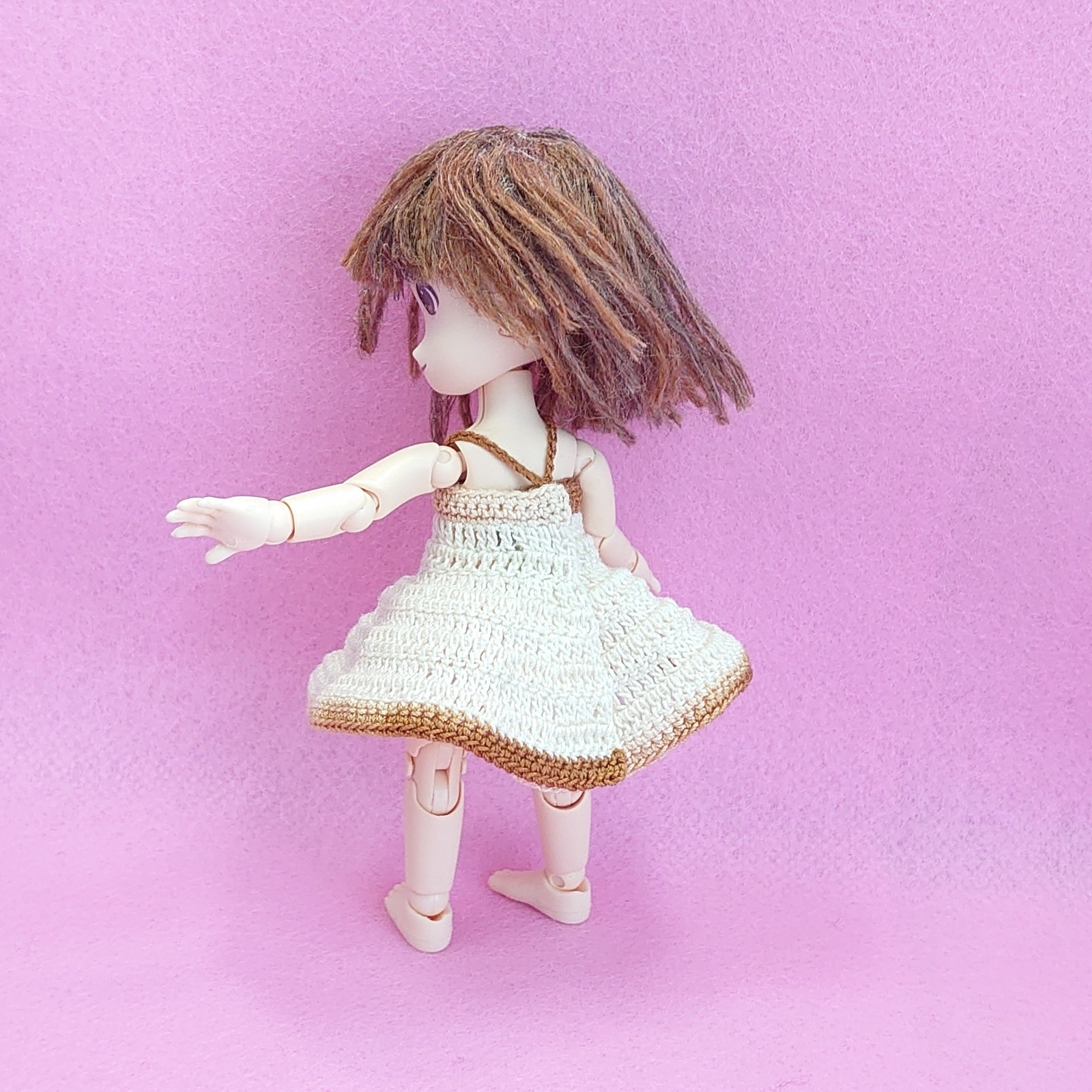 オビツ11・セリアドール7センチ・ねんどろいど用ドール服 - 野菊