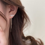 2way☆パール×ゴールド＊揺れるピアス　結婚式　ウェディング　プレゼント
