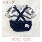 フレブル服　ボーダー重ね着風ラグラン　Mサイズ