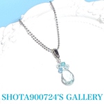 ［再販2］宝石質　アクアマリン　ネックレス#minne_new  