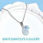 ［再販2］ミルキーアクアマリン　ネックレス　#minne_new  