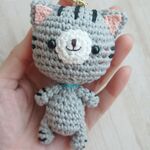 一緒にお出かけ行こうよ♡サバトラ猫さんキーホルダー　 あみぐるみ