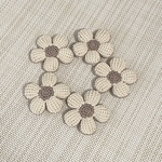 【5個セット】キッズ ベビー おもちゃ 知育玩具 知育 磁石 マグネット ぬいぐるみ 綿 100% コットン 100% フラワー 花 ブラウン ベージュ