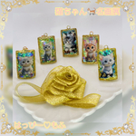 【受注オーダー】大切な猫ちゃんワンちゃん名画展☆ミニクリップ＆ブローチピン