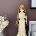 ⭐︎🆕set⭐︎ジャケット+スカート　2way ベージュ　リカちゃん服　リカちゃんアウトフィット　6分の1ドール