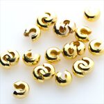 【20個】つぶし玉カバー★4mm/ゴールド★カシメ玉 留め具 金具 ボールチップ つぶし玉