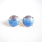 七宝焼 稜線○ポストピアス～ Blue～