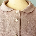 着物リメイク　くすみピンク　シャツ