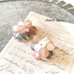 【NEW】2pcs★charm・glass＆frost ennui（ガラスチャーム）