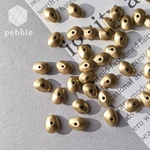 【30pcs】アクリル スペーサービーズ 変形 歪 マットゴールド
