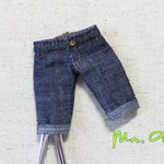 オビツ11 ストレートパンツ：ロールアップ（デニム風）