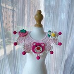 EMY's Gallery 猫襟 ワンちゃん襟 首輪 カギ編み 犬襟 つけ襟 ネックレス スタイ